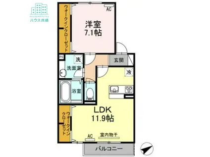 レオアンドレン(1LDK/2階)の間取り写真