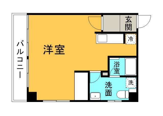 第二山長ビル(ワンルーム/2階)の間取り写真