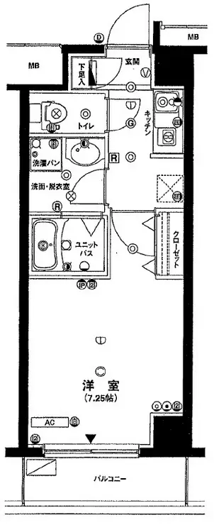 エスコート横浜関内 7階階 間取り