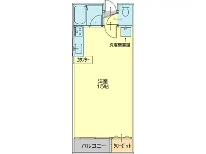 KDハイツII(ワンルーム/3階)の間取り写真