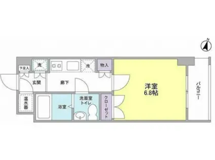 MSレジデンス(1K/4階)の間取り写真