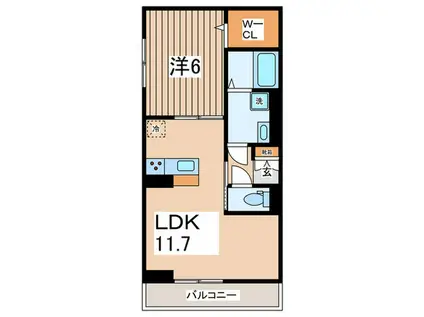TKM-II(1LDK/1階)の間取り写真