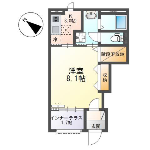 沼津市大諏訪アパート(1K/1階)の間取り写真