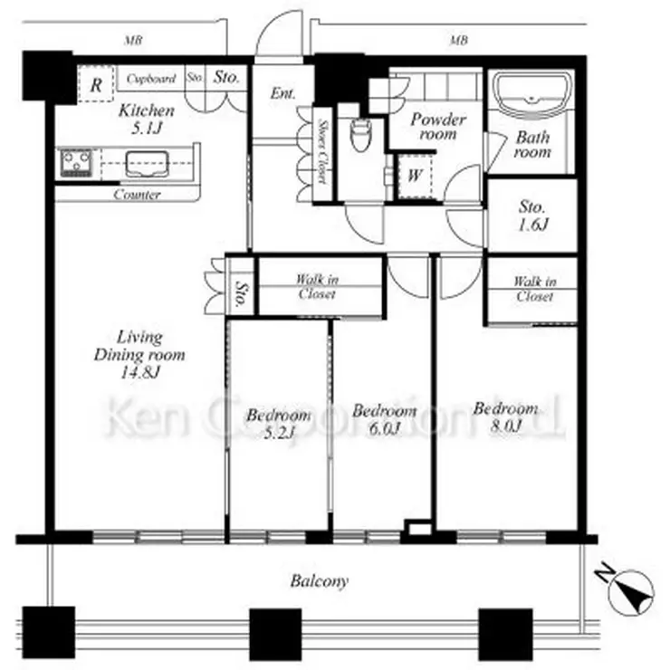 芝浦アイランドケープタワー 46階階 間取り