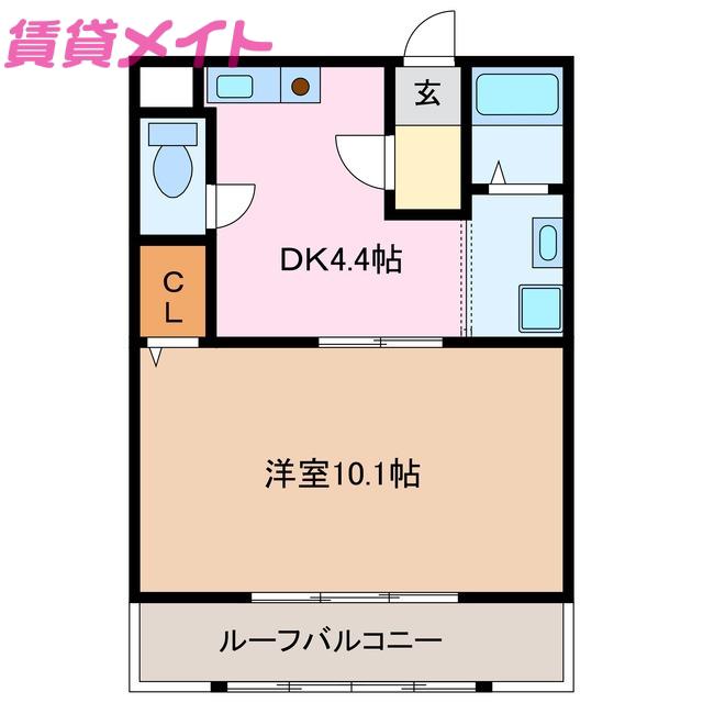 MSグランデージ(1K/2階)の間取り写真