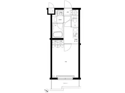 ルーブル板橋泉町弐番館(1K/2階)の間取り写真
