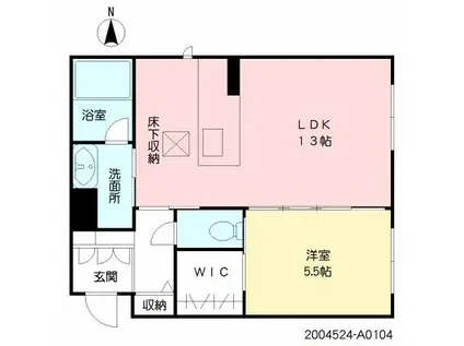 シャーメゾンステージ鳥栖(1LDK/1階)の間取り写真