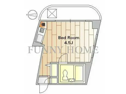 ハイムI・S・O(ワンルーム/2階)の間取り写真