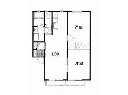 アバンティ(2LDK/2階)の間取り写真