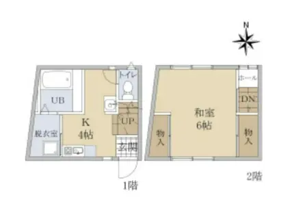 白井荘(1K/1階)の間取り写真