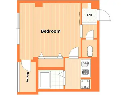 ハイムアルカディア(1K/4階)の間取り写真