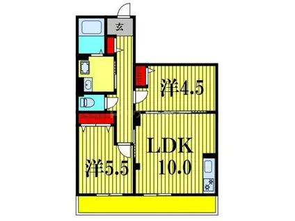 S・Y・HEIM(2LDK/1階)の間取り写真