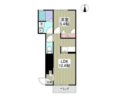 フレシール(1LDK/1階)の間取り写真