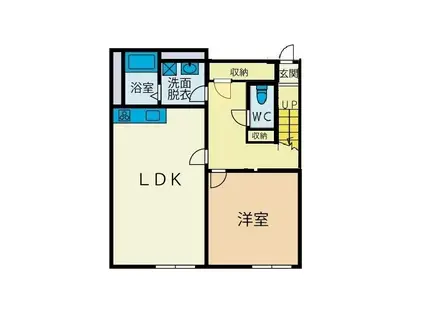 アイビー(1LDK/2階)の間取り写真