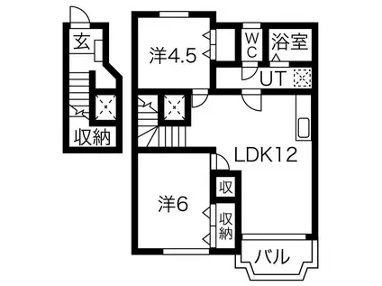 サンA・B(2LDK/2階)の間取り写真