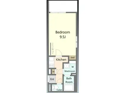 AGRACES小竹向原(1K/1階)の間取り写真