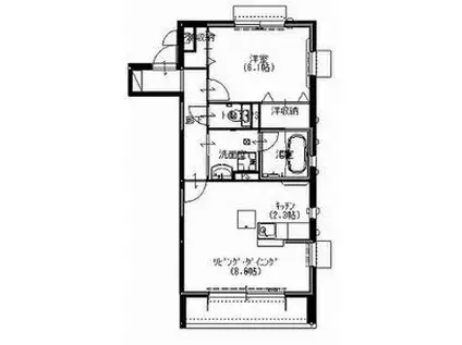 フォーリア(1LDK/1階)の間取り写真