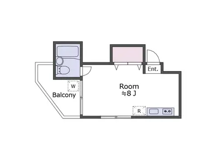杉本マンション(ワンルーム/2階)の間取り写真