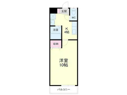 フォレスト有玉台(1K/3階)の間取り写真