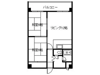 7条レジデンス(2LDK/4階)の間取り写真