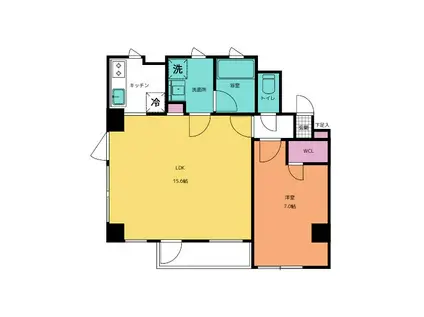 クイン・メゾン浅草(1LDK/4階)の間取り写真