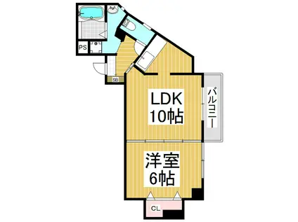 ブリランテサクラ(1LDK/3階)の間取り写真