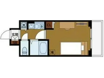 エステムコート神戸県庁前Ⅱ(1K/8階)の間取り写真