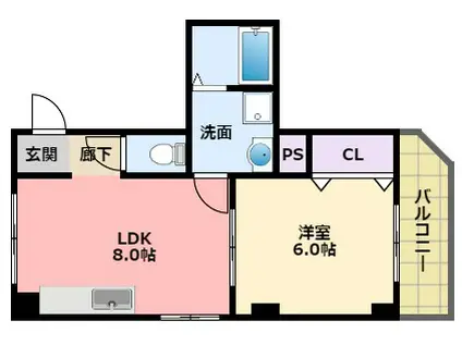 シャルム(1LDK/2階)の間取り写真