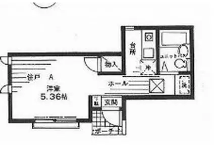 アストラル・スギタ(1K/1階)の間取り写真