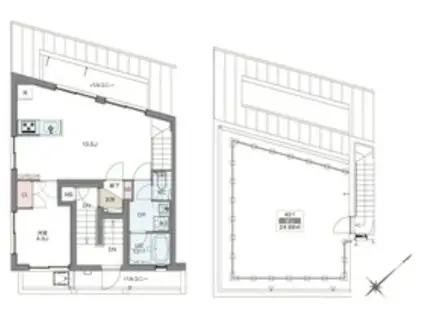 PALWAYS高田馬場 (1LDK/4階)の間取り写真