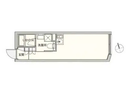 ミライズ世田谷豪徳寺(ワンルーム/2階)の間取り写真