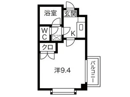 シティライフ藤ヶ丘南1号館(1K/2階)の間取り写真