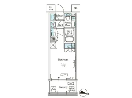 パークアクシス横濱高島町(ワンルーム/5階)の間取り写真