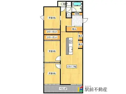 ミカハウスIII(3LDK/2階)の間取り写真