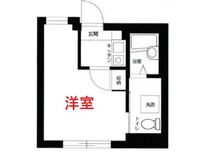 リッシェル平和島(1K/2階)の間取り写真