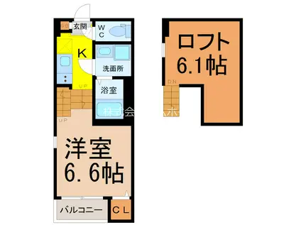 T-RESIDENCEIII(1SK/2階)の間取り写真