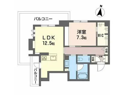 マグノリア上杉(1LDK/2階)の間取り写真