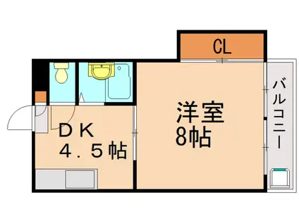 シャトレ穴生I(1DK/5階)の間取り写真