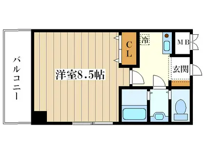 フェアリーコート歌島橋(1K/3階)の間取り写真