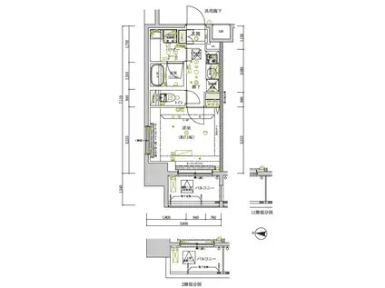 メインステージ両国II(1K/2階)の間取り写真