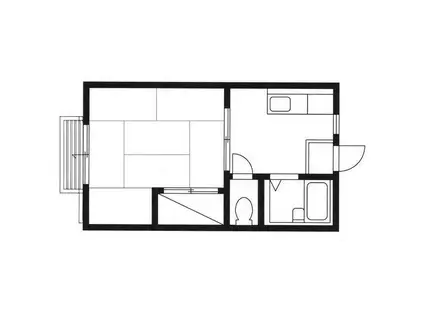 南峰岸ハウスI(1K/1階)の間取り写真
