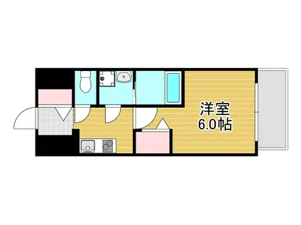 エスリード大阪プライムゲート(1K/7階)の間取り写真