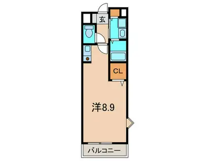 サンハイム(ワンルーム/2階)の間取り写真