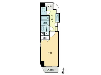 GRANDE菊川(1K/2階)の間取り写真