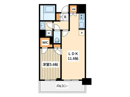 ファインステージ新横浜(1LDK/1階)の間取り写真