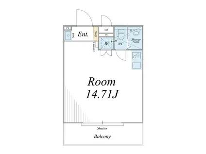 EARTHMORE(ワンルーム/2階)の間取り写真
