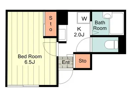 グリーンハイツ(1K/1階)の間取り写真