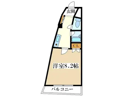 コンフォート(1K/3階)の間取り写真