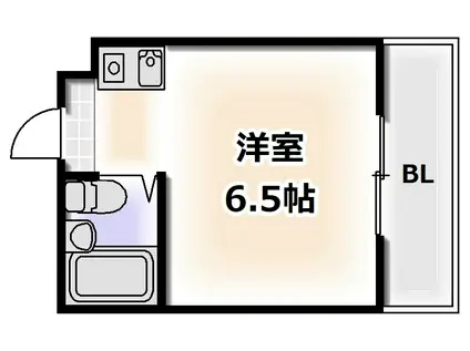 オーシャン恵美須(1K/5階)の間取り写真