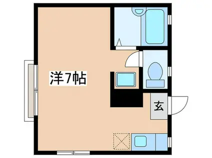 鶴川ガーデンハイツ(ワンルーム/2階)の間取り写真